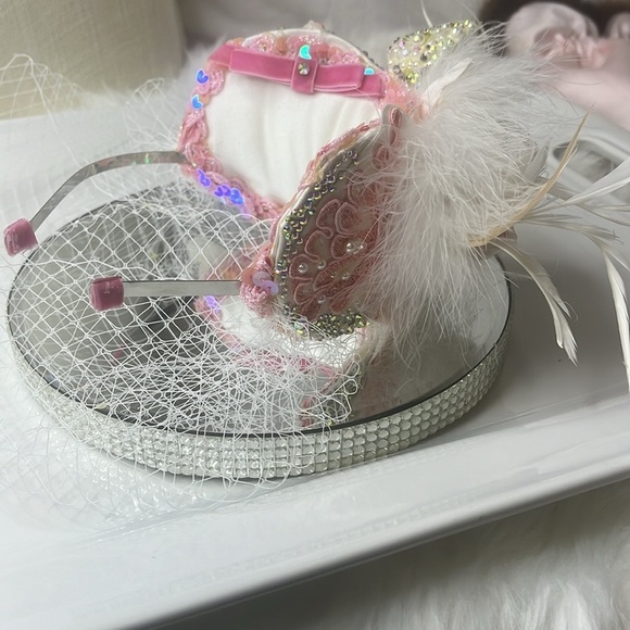 FASCINATOR BIRDCAGE VEIL “MARIE ANTOINETTE” #1036 CUSTOM MADE main image 3
